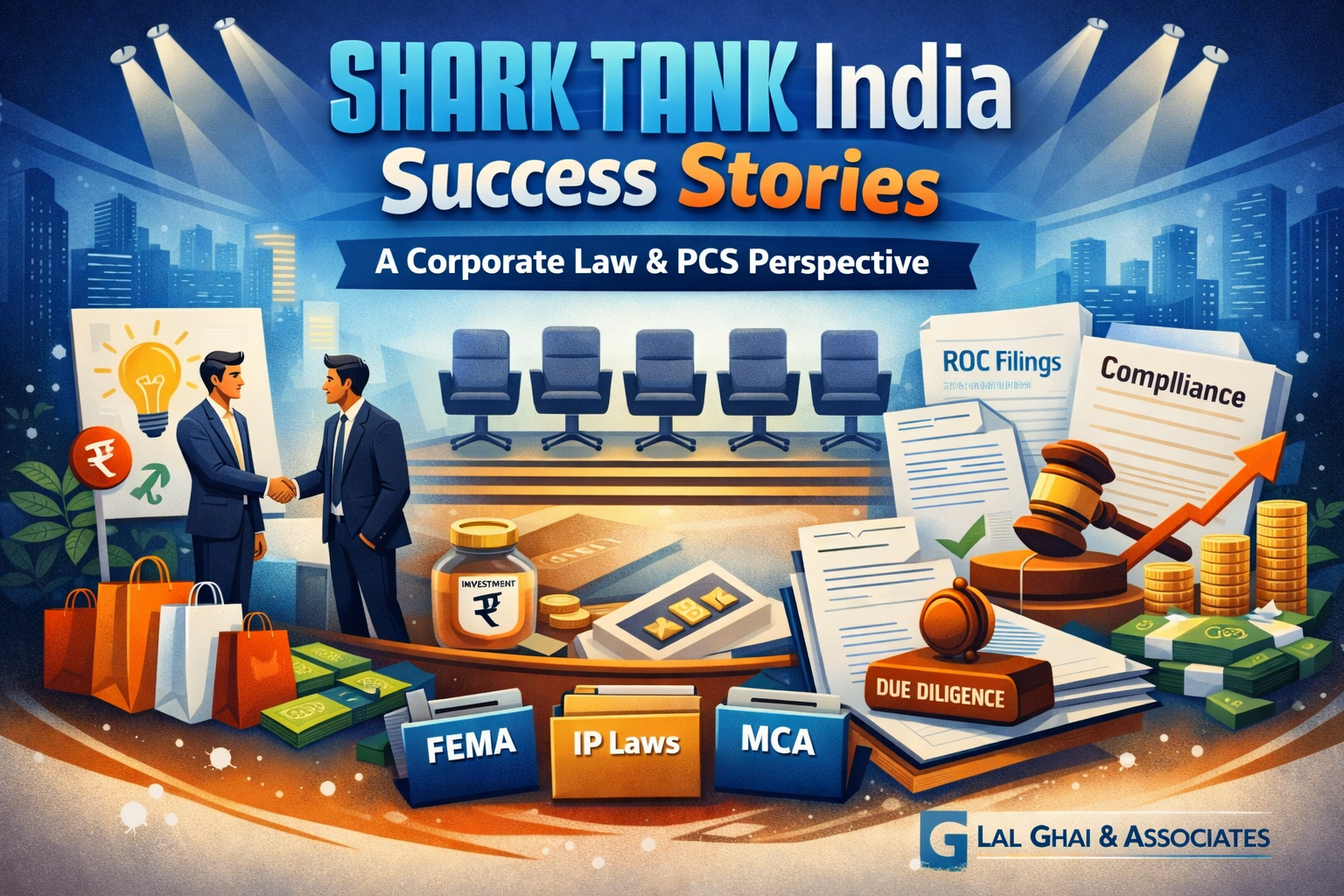 Read more about the article Success Stories from Shark Tank India: A Viewpoint on Corporate Law and PCS