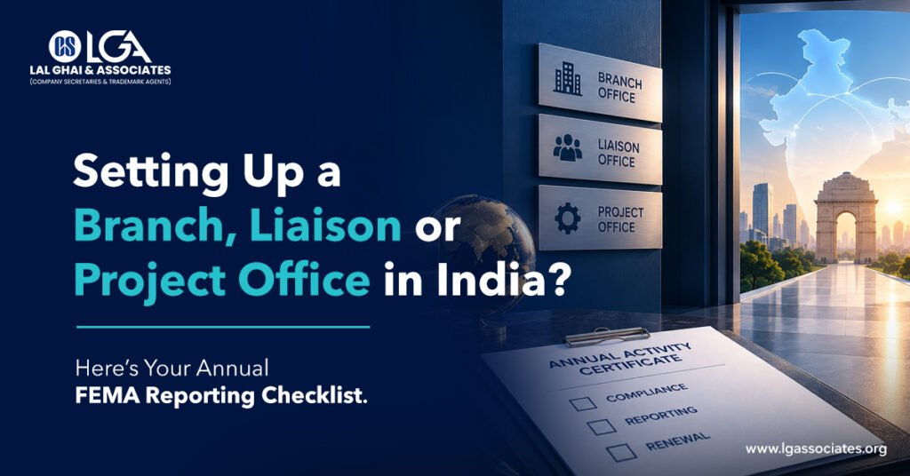 Annual FEMA reporting checklist for Branch Liaison and Project Offices in India